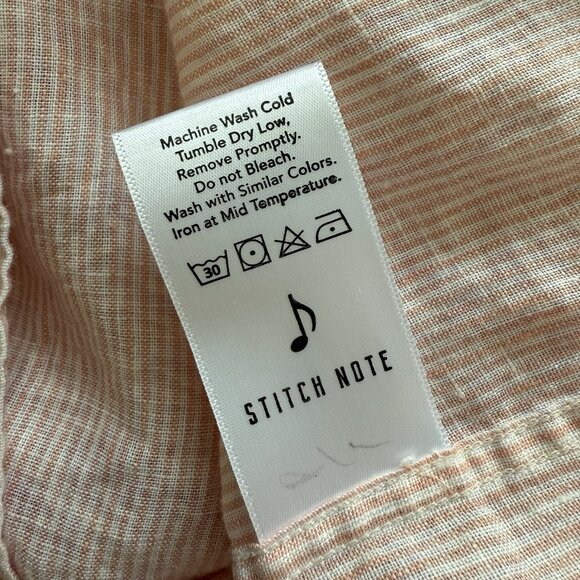 Stitch‎ Note Vacation Short Sleeve Button Up Rosedust Mens Size 2XL Linen Travel - Picture 7 of 8